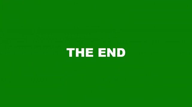 The End Motion Graphic Text Animation with Multiple Background Colors