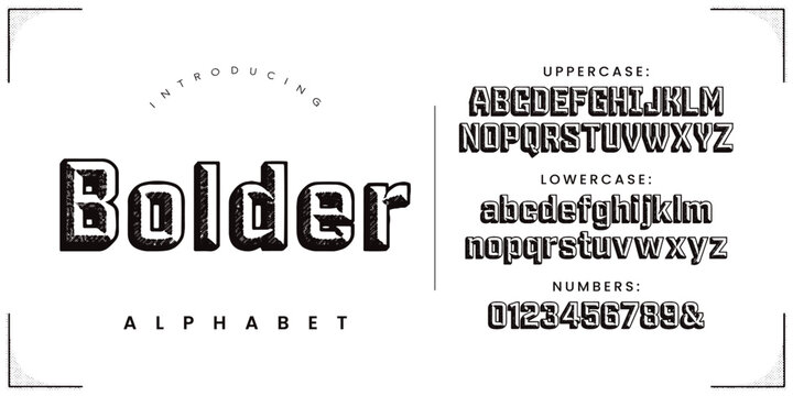 Bolder 3d Textured Rough Distressed Grunge Heavy Display Impact Font Style