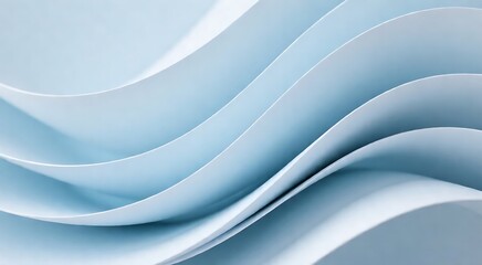 Fototapeta premium Soft Pastel Blue 3D Folded Matte Surface Abstract Background