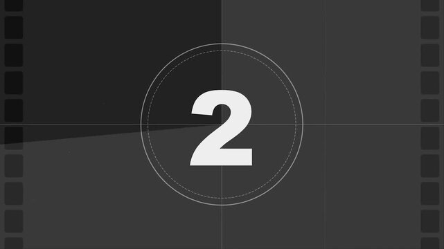 Vintage Film Leader Countdown 3 to 0