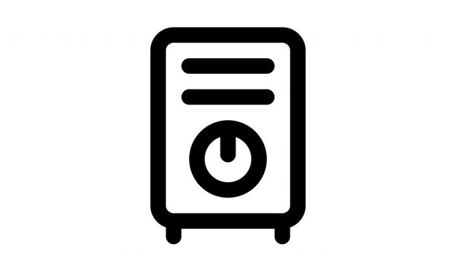 cpu animated Line Icons Premium 4K, Modern Minimal Outline Motion Graphics Collection