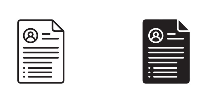 document icons featuring profile pictures and text lines for resume or identification purposes