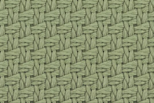Large Raffia Weave Seamless Pattern in Sage Green