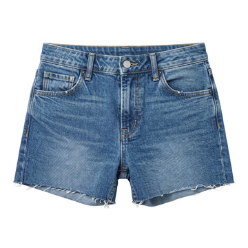 Blue denim cutoff shorts for women casual summer wear