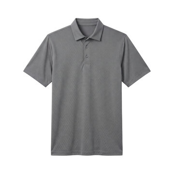 Grey short sleeve polo shirt apparel mockup