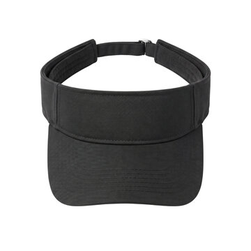 Blank black athletic sun visor hat