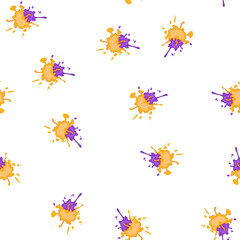 Fototapeta premium pattern vibrant paint splatters cartoon. expressive bold, chaotic random, fluid movement vibrant paint splatters sign. seamless symbol vector illustration