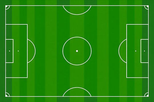 Soccer field features a bright green grass pitch with white boundary lines and circular markings.