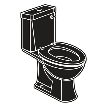 toilet bowl vector illustration