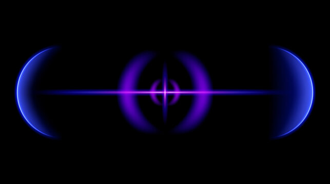 Futuristic audio soundwave wave geometric abstract neon purple and blue light effect on black backdrop
