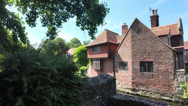 Picturesque remnants of old Medieval history, culture, and architecture in Canterbury, Kent, England. 4K Walking Tour.
