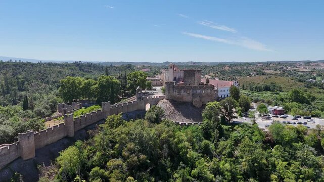 Low Altitude Flyover of the Convent of Christ in Tomar