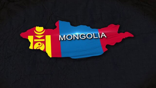 Mongolia Map Animation 4K