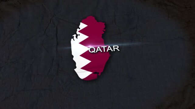 Qatar Map Animation 4K