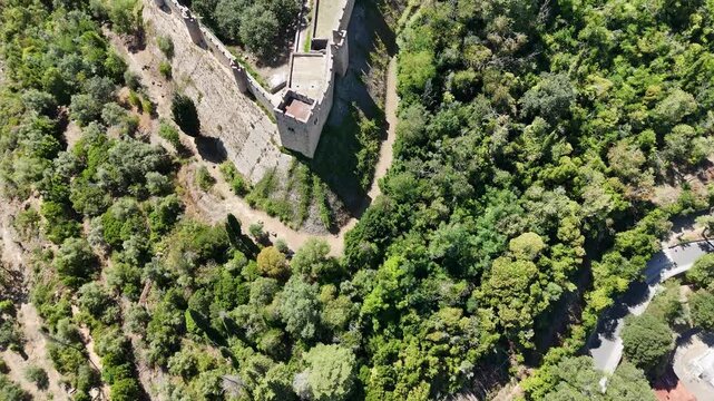 Top Down Aerial View of the Convent of Christ in Tomar