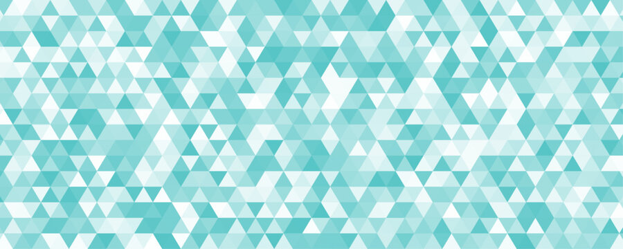 Abstract white and blue Triangular mosaic texture pattern background.