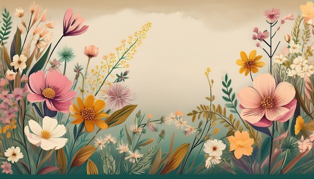 Delicate Rustic Meadow Blossom Design