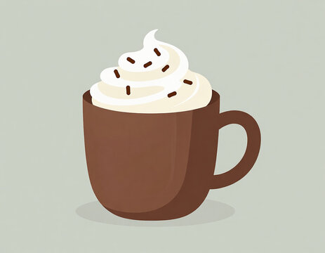 Decadent Hot Chocolate Topped with Fluffy Whipped Cream and Dusting of Cinnamon in Cozy Mug, Inviting Comfort and Indulgence