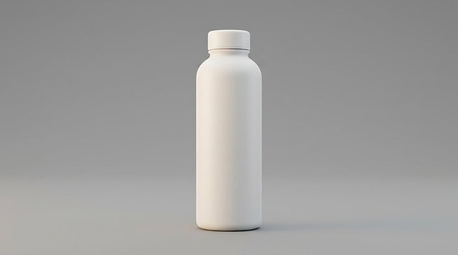 Matte White Reusable Water Bottle with Screw Top Lid for Hydration and Healthy Lifestyle
