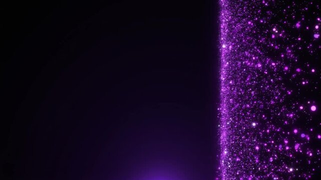紫の粒子が縦に流れるサイドバー演出動画