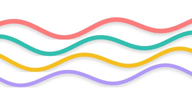 Ribbon Streamer Dance Flow 4K Loop | Colorful Flowing Background