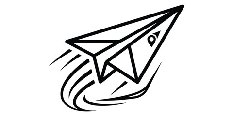 Black stylized rocket ship flying with flame © MDANISUR