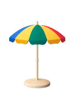 beach umbrella isolated on white