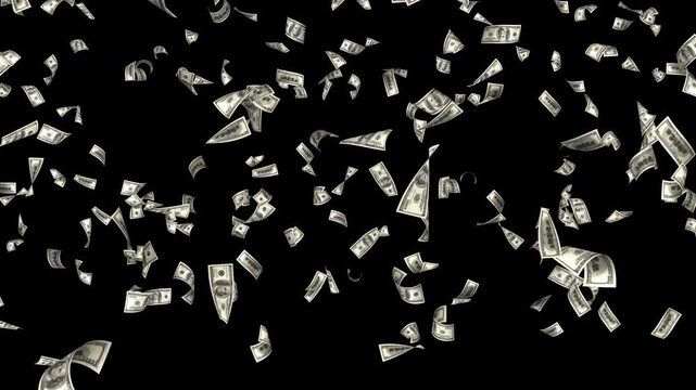 US Dollars Drifting Down_VFX Bundles