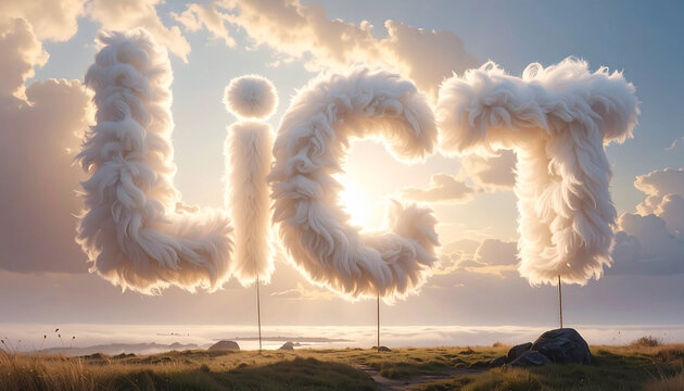Cloud Lettering Light Concept