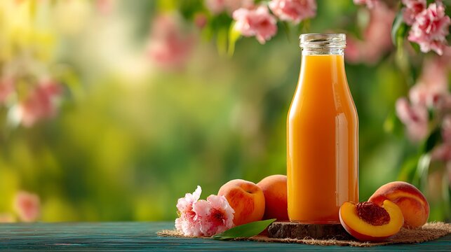 Fresh Fruit Juice in Glass with Assorted Fruits Healthy Breakfast Still Life on White Background