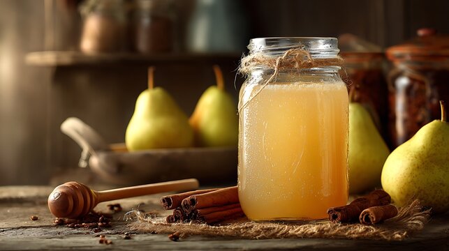Fresh Fruit Juice in Glass with Assorted Fruits Healthy Breakfast Still Life on White Background