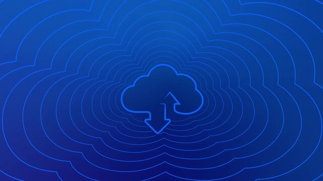 Cloud computing data transfer technology animation