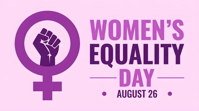 Women's equality day is celebrated around the world on August 26 to empower womens, background. Equality day of womens concept backdrop
