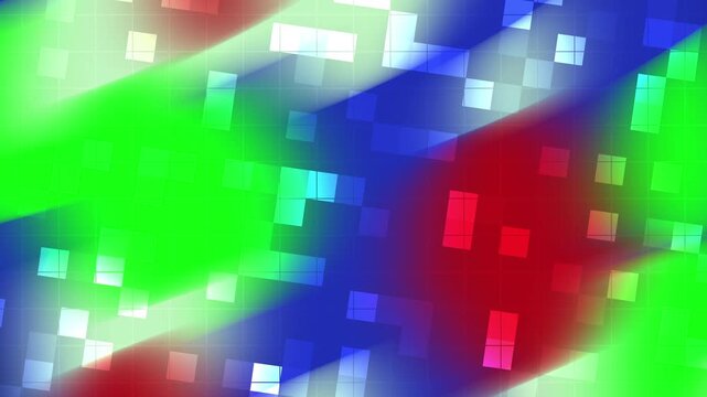 Vibrant digital light particles flowing in an abstract pattern