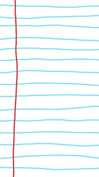 Hand Drawn Lined Notebook Paper Animation Background Vertical Video