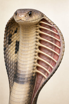 Cobra hood anatomy with expanded cervical ribs