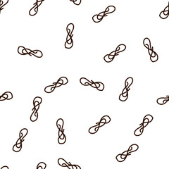 Fototapeta premium pattern paracord rope cartoon. lanyard rigging, rappel belay, splicing tensile paracord rope sign vector