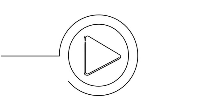 Simple geometric abstract line art circle and line element