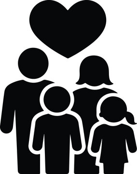 Family Protection Love Care Welfare Vector Icon For Charity Logo