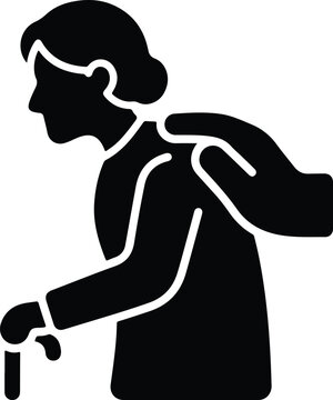 Elderly Care Supporting Hand Senior Assistance Vector Icon For Nursing Logo