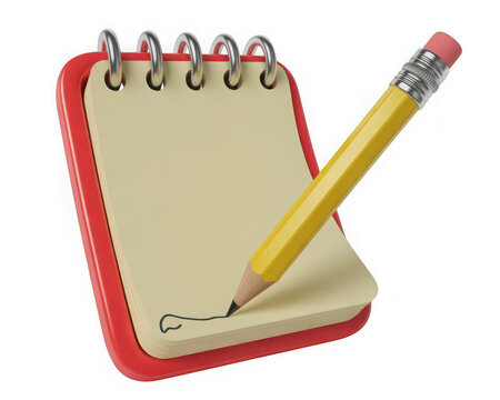 A spiral-bound notebook with a pencil resting on top of it