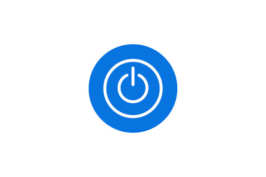 Power button icon minimalist technology symbol conveying startup, shutdown, energy, control and user interface concepts for digital and electronic designs