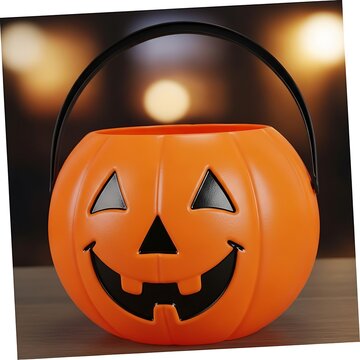 Carved jack o lantern with glowing light inside on dark background