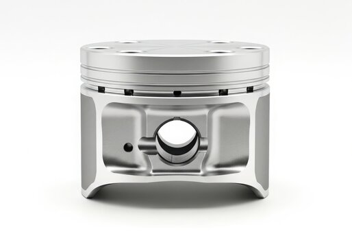 Close-up of classic stovetop espresso maker isolated on white background