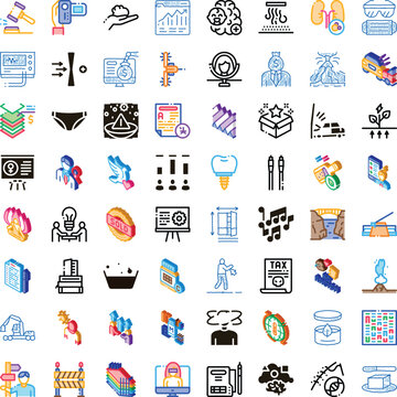 Diverse vector icon set covering business, finance, healthcare, technology, education, nature and art versatile pictograms for ui, infographics, presentations and branding
