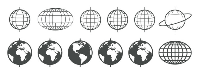 Globes And Planetary Spheres A Vector Illustration Collection sphere © MOHAMMAD