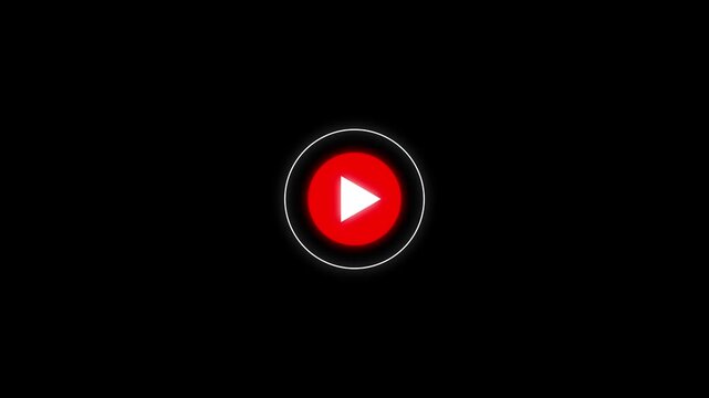 Play button icon video animation. Media player icon.4k animated video icon