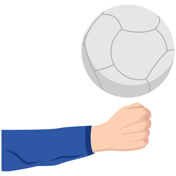 Fistball sports ball vector drawing.