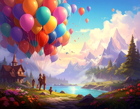 Hintergrund bunte Ballons