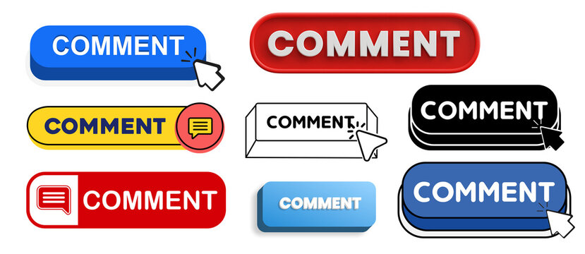 Set of comment buttons